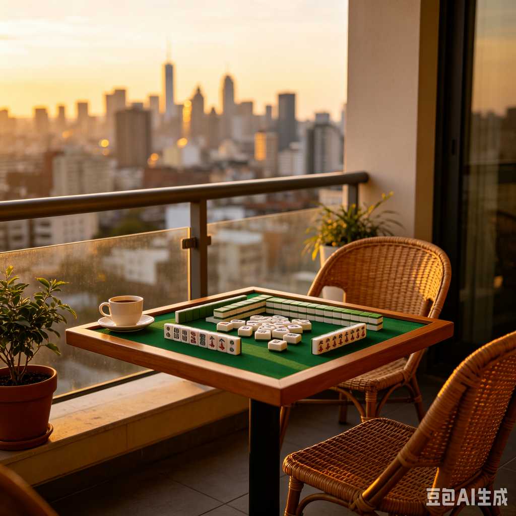 gradient blue mahjong tiles